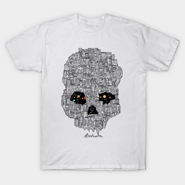 Skull City Universe T-Shirt by Chewbarber